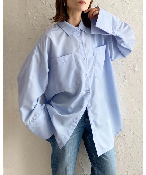 EVERYDAY I LIKE. Big Washシャツ 襟ワイヤー 長袖pu9 EVERYDAY I LIKE. Big Washシャツ 襟ワイヤー 長袖pu9 EVERYDAY