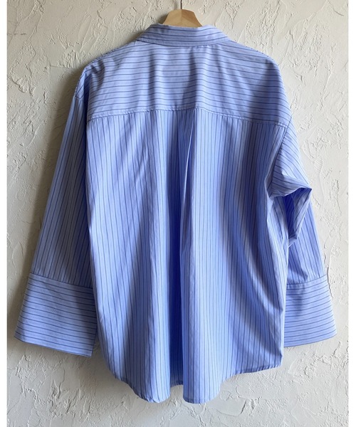 She's Closet（シーズクローゼット）の「襟付き長袖ワイドカフスオーバーサイズシャツブラウス（シャツ/ブラウス・レディース・ブルー系その他/ホワイト/ピンク/ホワイト系その他/ブルー・FREE）」の7枚目の写真