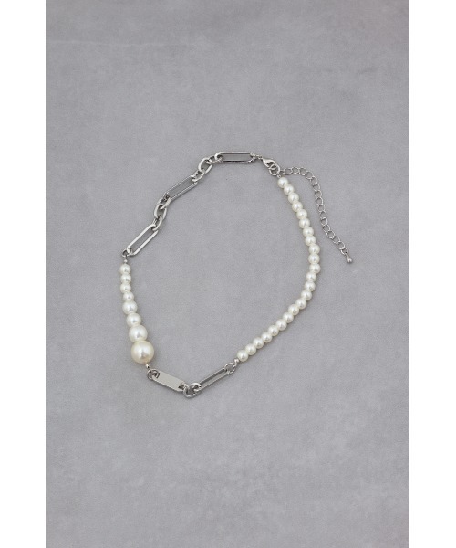 AZUL by moussy（アズールバイマウジー）の「2WAYミックスネックレス（ネックレス・レディース・ホワイト/シルバー・FREE）」の5枚目の写真