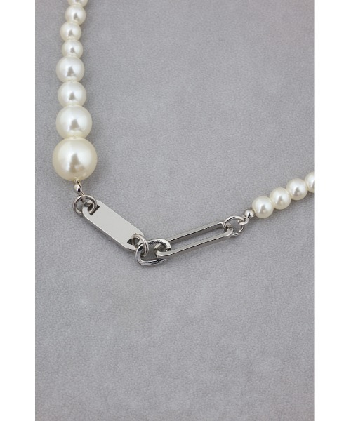 AZUL by moussy（アズールバイマウジー）の「2WAYミックスネックレス（ネックレス・レディース・ホワイト/シルバー・FREE）」の6枚目の写真