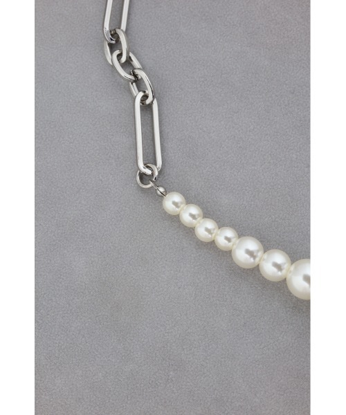 AZUL by moussy（アズールバイマウジー）の「2WAYミックスネックレス（ネックレス・レディース・ホワイト/シルバー・FREE）」の7枚目の写真