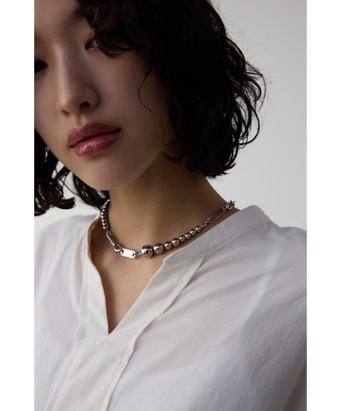 AZUL by moussy（アズールバイマウジー）の「2WAYミックスネックレス（ネックレス・レディース・ホワイト/シルバー・FREE）」の9枚目の写真
