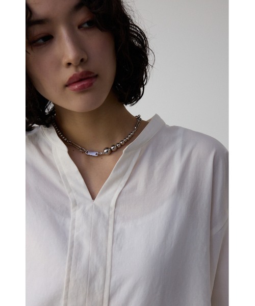 AZUL by moussy（アズールバイマウジー）の「2WAYミックスネックレス（ネックレス・レディース・ホワイト/シルバー・FREE）」の10枚目の写真