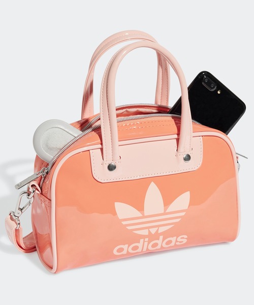 adidas(アディダス)の「adidas/アディダス HERI AC MINI BOWLING ミニボウリングバッグ(ハンドバッグ・レディース・ホワイト×ブラック/ミント/ピンク系・FREE)」の3枚目の写真