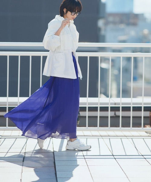 RASW(ラス)の「綿シルクギャザースカート(スカート・レディース・モカ/ブルー・L/M/PM)」の7枚目の写真