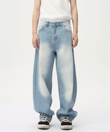 WESTBOY | ヴィンテージ加工 ルーズデニムパンツ / ワイドデニムパンツ  WO25S5PT02【WB ORIGINALS】(デニムパンツ)