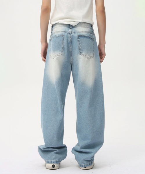 WESTBOY（ウエストボーイ）の「ヴィンテージ加工 ルーズデニムパンツ / ワイドデニムパンツ  WO25S5PT02【WB ORIGINALS】（デニムパンツ・メンズ・ブルー/ブラック/ライトブルー・L/M/XL）」の11枚目の写真