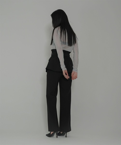 KINO THE KEI(キノザケイ)の「セミ フレア パンツ KINO THE KEI(その他パンツ・レディース・ブラック/ホワイト・M/S)」の14枚目の写真