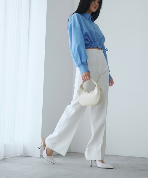 KINO THE KEI(キノザケイ)の「セミ フレア パンツ KINO THE KEI(その他パンツ・レディース・ブラック/ホワイト・M/S)」の10枚目の写真