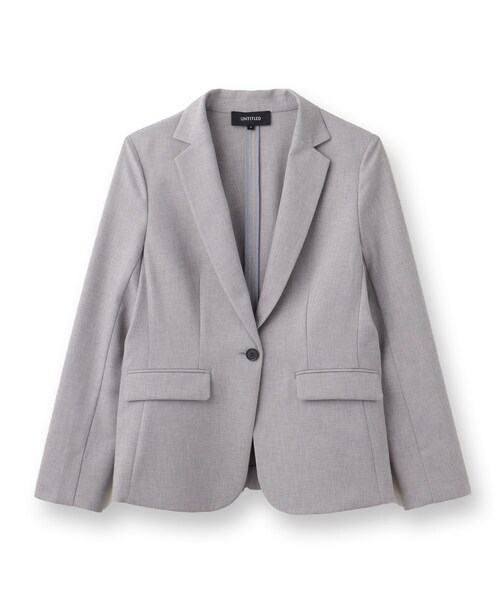 UNTITLED（アンタイトル）の「【セットアップ可能】リネンライク テーラードジャケット（テーラードジャケット・レディース・ライトベージュ/ライトグレー/ネイビー・00/01/02/03/04/42/44/46/48/50）」の13枚目の写真