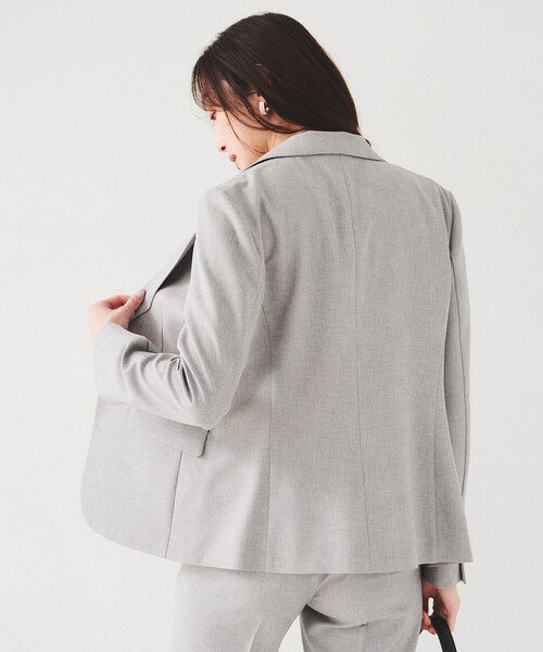 UNTITLED（アンタイトル）の「【セットアップ可能】リネンライク テーラードジャケット（テーラードジャケット・レディース・ライトベージュ/ライトグレー/ネイビー・00/01/02/03/04/42/44/46/48/50）」の15枚目の写真