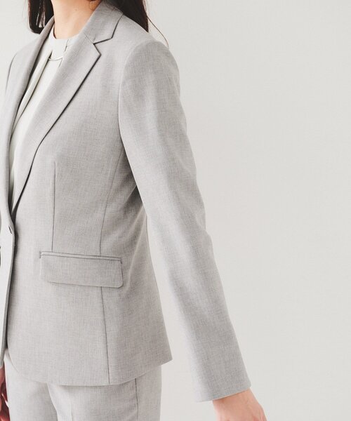 UNTITLED（アンタイトル）の「【セットアップ可能】リネンライク テーラードジャケット（テーラードジャケット・レディース・ライトベージュ/ライトグレー/ネイビー・00/01/02/03/04/42/44/46/48/50）」の8枚目の写真