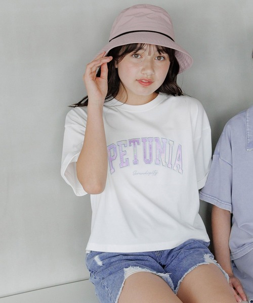 GLOBAL WORK（グローバルワーク）の「ヘビロッTEEワイドモチーフ/324954（Tシャツ/カットソー・キッズ・ホワイト系6/ホワイト系5/サックスブルー/ネイビー/チャコール/ホワイト系4/ブルー系2・130cm/140cm/150cm/160cm）」の3枚目の写真