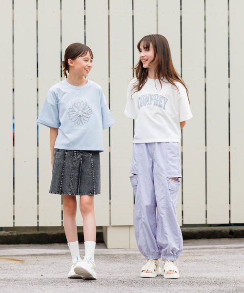 GLOBAL WORK（グローバルワーク）の「ヘビロッTEEワイドモチーフ/324954（Tシャツ/カットソー・キッズ・ホワイト系6/ホワイト系5/サックスブルー/ネイビー/チャコール/ホワイト系4/ブルー系2・130cm/140cm/150cm/160cm）」の14枚目の写真