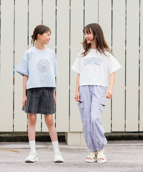 GLOBAL WORK（グローバルワーク）の「ヘビロッTEEワイドモチーフ/324954（Tシャツ/カットソー・キッズ・ホワイト系6/ホワイト系5/サックスブルー/ネイビー/チャコール/ホワイト系4/ブルー系2・130cm/140cm/150cm/160cm）」の13枚目の写真