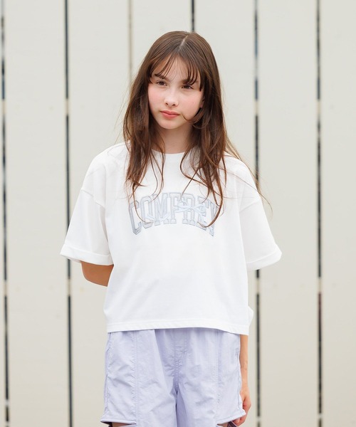 GLOBAL WORK（グローバルワーク）の「ヘビロッTEEワイドモチーフ/324954（Tシャツ/カットソー・キッズ・ホワイト系6/ホワイト系5/サックスブルー/ネイビー/チャコール/ホワイト系4/ブルー系2・130cm/140cm/150cm/160cm）」の11枚目の写真