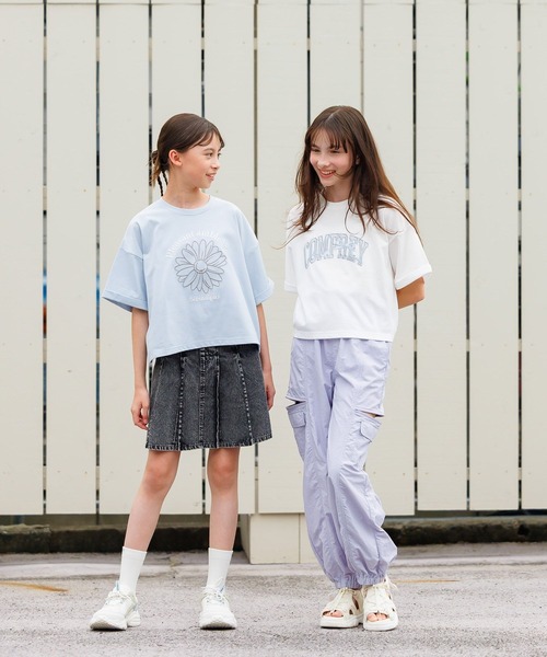 GLOBAL WORK（グローバルワーク）の「ヘビロッTEEワイドモチーフ/324954（Tシャツ/カットソー・キッズ・ホワイト系6/ホワイト系5/サックスブルー/ネイビー/チャコール/ホワイト系4/ブルー系2・130cm/140cm/150cm/160cm）」の10枚目の写真