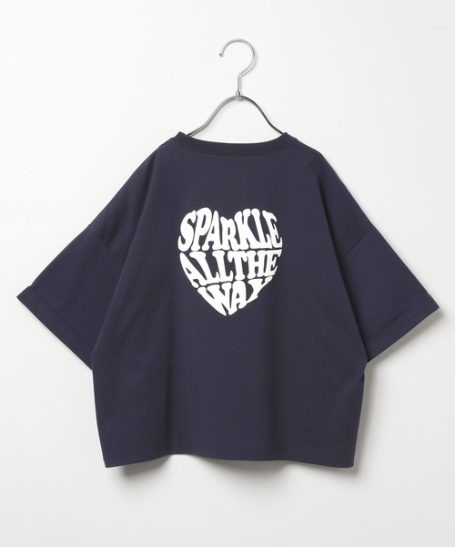 GLOBAL WORK（グローバルワーク）の「ヘビロッTEEワイドモチーフ/324954（Tシャツ/カットソー・キッズ・ホワイト系6/ホワイト系5/サックスブルー/ネイビー/チャコール/ホワイト系4/ブルー系2・130cm/140cm/150cm/160cm）」の19枚目の写真