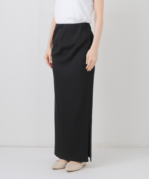 noble 25SS 今期 トタンテレコ タイトロングスカート 黒 40 NOBLE｜トタンテレコタイトロングスカート | Rakuten Fashion