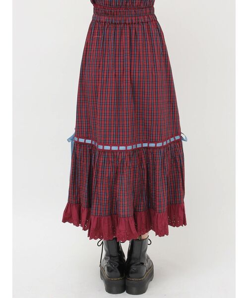 セール】リボンステッチアシメロングスカート【セットアップ対応】夏服