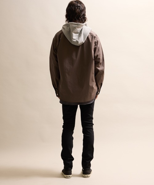 NUMBER (N)INE（ナンバーナイン）の「VINTAGE WASHED MICRO COTTON HOODIE SHIRT / ヴィンテージウォッシュ マイクロコットン フーディーシャツ（シャツ/ブラウス・メンズ・ブラック/オリーブ・2/3/4）」の14枚目の写真