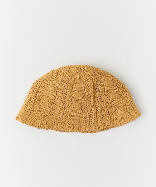 ROOPTOKYO（ループトウキョウ）の「透かし編み ニットサーモハット ビックサイズバケットハット（ハット・レディース・ベージュ/ブラック/アイボリー/ブルー/オフホワイト/ピンク・FREE）」の16枚目の写真