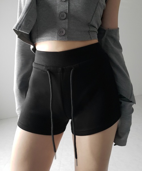 me+em select(ミームセレクト)の「【 2color /3size 】マイクロミニスウェットショートパンツ / micro mini sweat short pants(その他パンツ・レディース・グレー/ブラック・SMALL/MEDIUM/LARGE)」の2枚目の写真