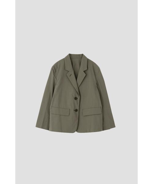 MARGARET HOWELL（マーガレットハウエル）の「MATT COTTON SILK POPLIN（テーラードジャケット・レディース・カーキ/ネイビー系1・1/2）」の8枚目の写真