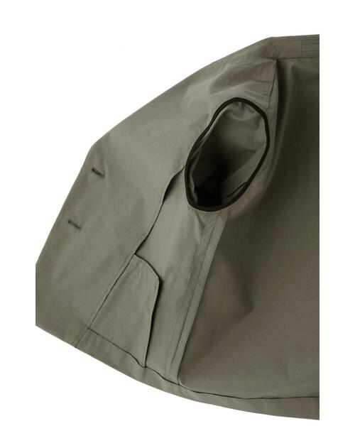 MARGARET HOWELL（マーガレットハウエル）の「MATT COTTON SILK POPLIN（テーラードジャケット・レディース・カーキ/ネイビー系1・1/2）」の10枚目の写真