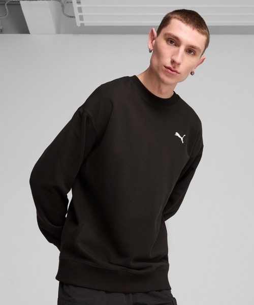 PUMA（プーマ）の「PUMA プーマ メンズ ワードローブ ESS リラックス クルースウェット（スウェット・メンズ・ブラック/オフホワイト・XX-LARGE/X-LARGE/LARGE/MEDIUM/SMALL）」の2枚目の写真