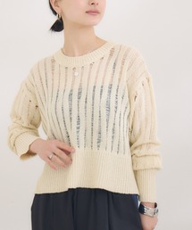 【KATHARINE ROSS】3Gランダムメッシュニットプルオーバー