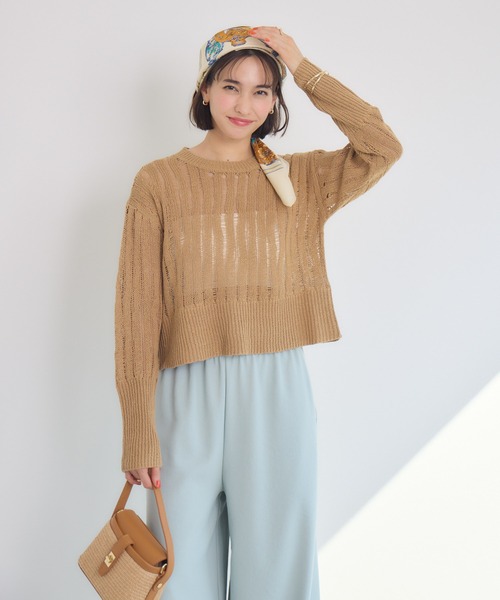 KATHARINE ROSS(キャサリンロス)の「【KATHARINE ROSS】3Gランダムメッシュニットプルオーバー(その他トップス・レディース・グリーン/ベージュ/アイボリー・MEDIUM)」の9枚目の写真