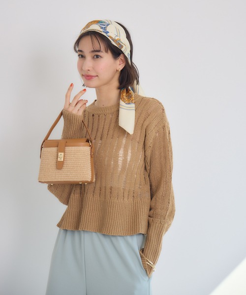 KATHARINE ROSS(キャサリンロス)の「【KATHARINE ROSS】3Gランダムメッシュニットプルオーバー(その他トップス・レディース・グリーン/ベージュ/アイボリー・MEDIUM)」の7枚目の写真