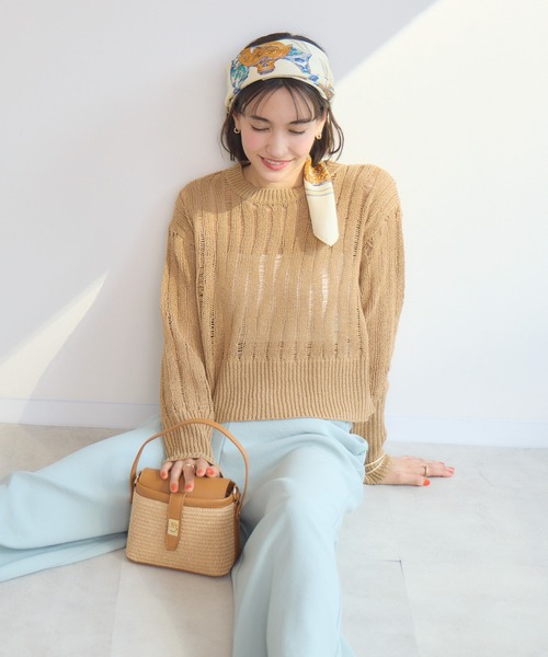 KATHARINE ROSS(キャサリンロス)の「【KATHARINE ROSS】3Gランダムメッシュニットプルオーバー(その他トップス・レディース・グリーン/ベージュ/アイボリー・MEDIUM)」の17枚目の写真