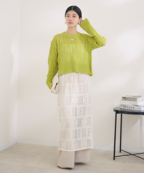 KATHARINE ROSS(キャサリンロス)の「【KATHARINE ROSS】3Gランダムメッシュニットプルオーバー(その他トップス・レディース・グリーン/ベージュ/アイボリー・MEDIUM)」の22枚目の写真