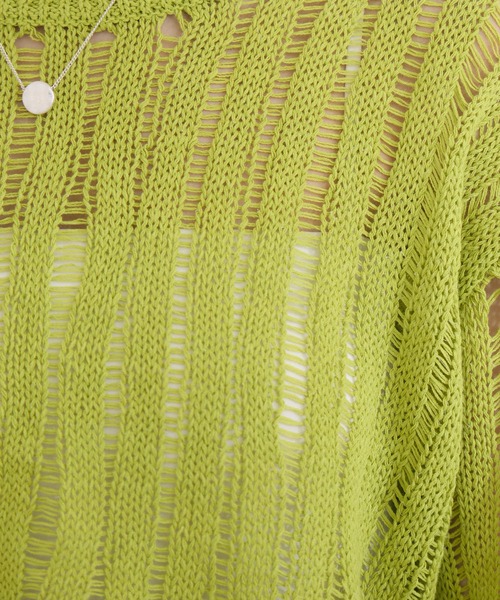 KATHARINE ROSS(キャサリンロス)の「【KATHARINE ROSS】3Gランダムメッシュニットプルオーバー(その他トップス・レディース・グリーン/ベージュ/アイボリー・MEDIUM)」の18枚目の写真