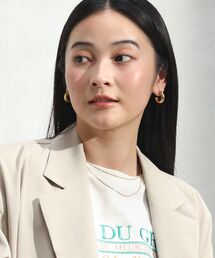 everywalk.ステンレス2本セットチェーンネックレス
