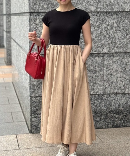 ST.ROONEY(セントルーニー)の「フレンチリブトップワンピース【低身長・小柄女性向け】(ワンピース・レディース・ホワイト×ネイビー/ホワイト/ホワイト系その他/ブラック/ブラック系その他・XS)」の5枚目の写真