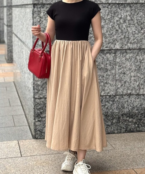 ST.ROONEY(セントルーニー)の「フレンチリブトップワンピース【低身長・小柄女性向け】(ワンピース・レディース・ホワイト×ネイビー/ホワイト/ホワイト系その他/ブラック/ブラック系その他・XS)」の6枚目の写真