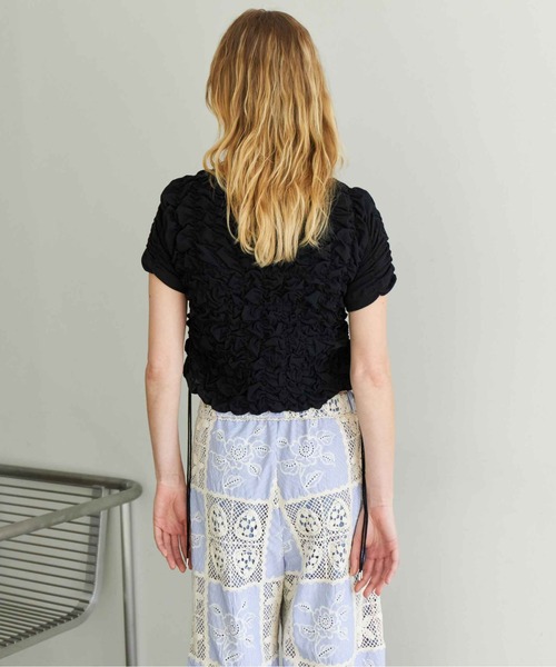 Shirring T-shirt/シャーリングTシャツ【MAISON SPECIAL/メゾン