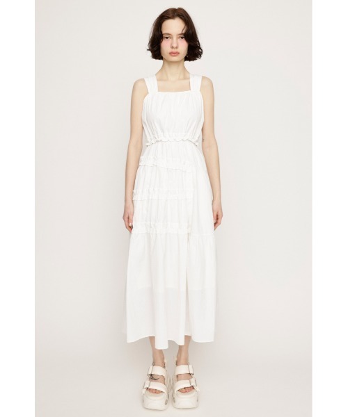 SLY(スライ)の「ASYMMETRY FRILL L/OP アシンメトリー フリル ロング ワンピース(ワンピース・レディース・ブラック/ホワイト/ブラウン・1/2)」の6枚目の写真