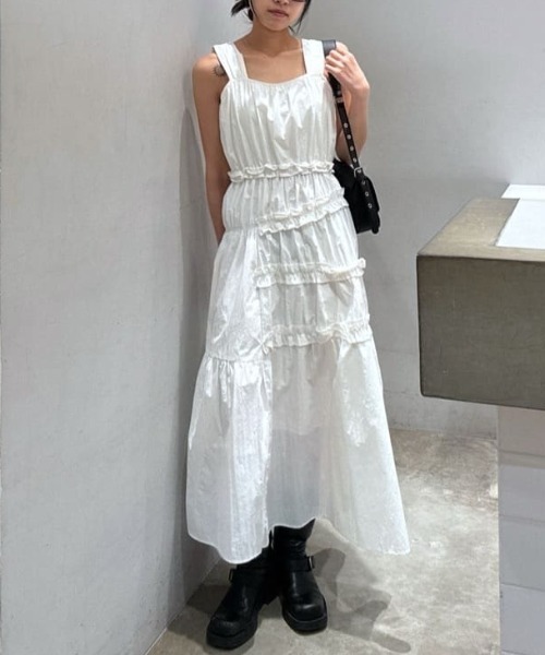SLY | ASYMMETRY FRILL ロングワンピース (ワンピース(ロング