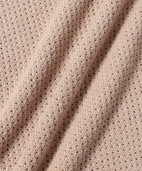 ADAM ET ROPE'（アダムエロペ）の「コットンリネン メッシュ編み ニットベスト / ロングシーズン着用可能（ベスト・メンズ・ブラック/オフホワイト/ベージュ・FREE）」の6枚目の写真