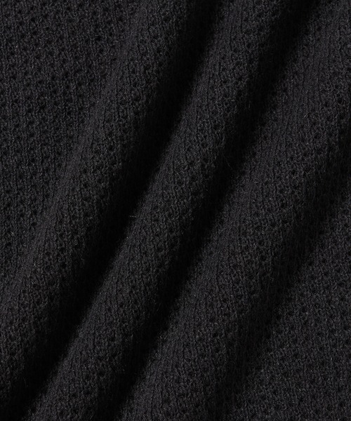 ADAM ET ROPE'（アダムエロペ）の「コットンリネン メッシュ編み ニットベスト / ロングシーズン着用可能（ベスト・メンズ・ブラック/オフホワイト/ベージュ・FREE）」の5枚目の写真