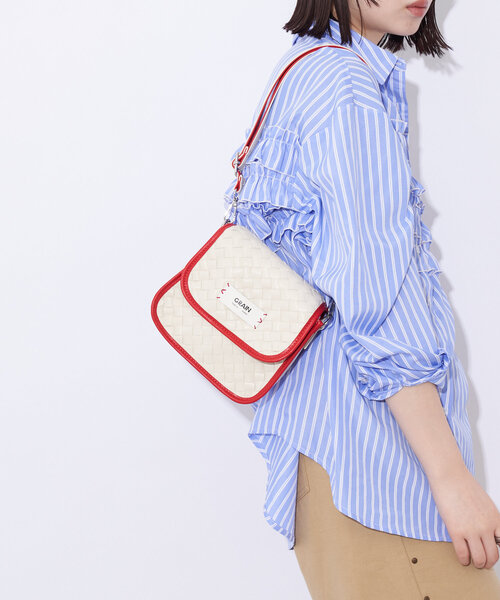 GRAIN(グレイン)の「【GRAIN/グレイン】2WAYクロス編みショルダーバック(ショルダーバッグ・レディース・ブラウン/アイボリー/グリーン・FREE)」の5枚目の写真