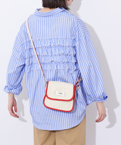 GRAIN(グレイン)の「【GRAIN/グレイン】2WAYクロス編みショルダーバック(ショルダーバッグ・レディース・ブラウン/アイボリー/グリーン・FREE)」の7枚目の写真