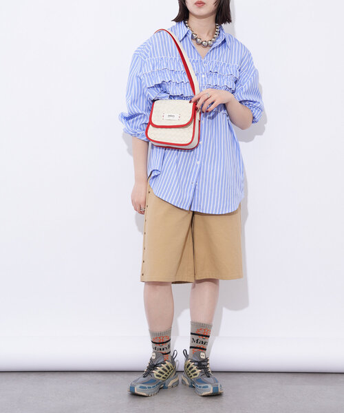 GRAIN(グレイン)の「【GRAIN/グレイン】2WAYクロス編みショルダーバック(ショルダーバッグ・レディース・ブラウン/アイボリー/グリーン・FREE)」の10枚目の写真