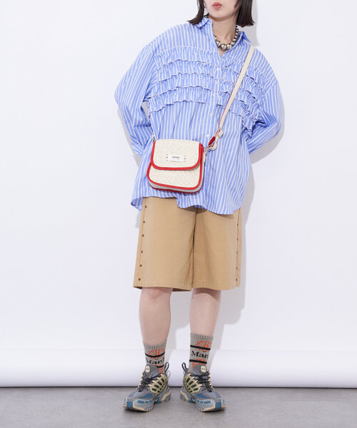 GRAIN(グレイン)の「【GRAIN/グレイン】2WAYクロス編みショルダーバック(ショルダーバッグ・レディース・ブラウン/アイボリー/グリーン・FREE)」の13枚目の写真