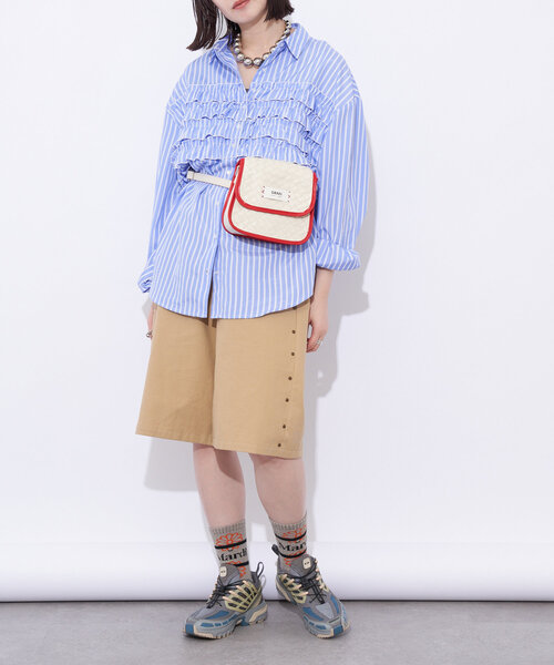 GRAIN(グレイン)の「【GRAIN/グレイン】2WAYクロス編みショルダーバック(ショルダーバッグ・レディース・ブラウン/アイボリー/グリーン・FREE)」の14枚目の写真