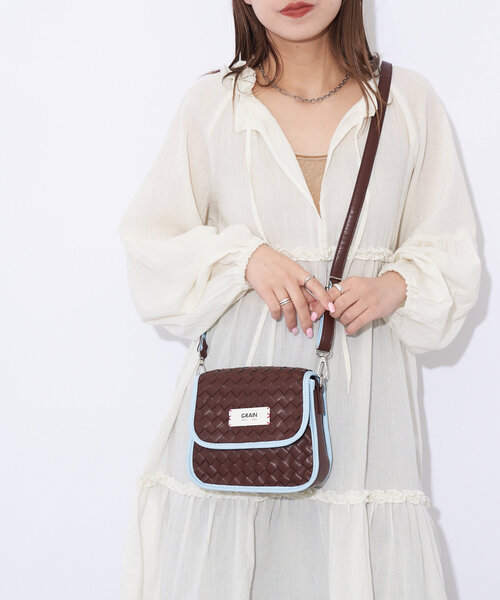 【CIAOPANIC】【GRAIN/グレイン】2WAYクロス編みショルダーバック GRAIN/グレイン】2WAYクロス編みショルダーバッグ | CIAOPANIC